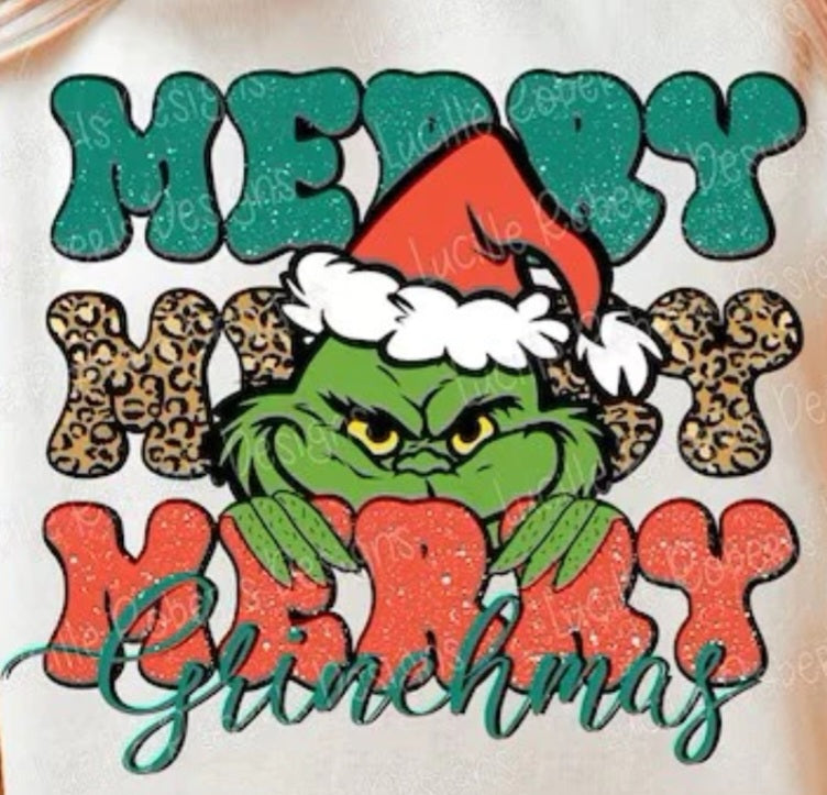 Merry Merry Grinchmas SWEATSHIRT BLACK