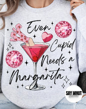 Load image into Gallery viewer, EVEN CUPID NEEDS A MARGARITA / SPORT GRAY TSHIRT
