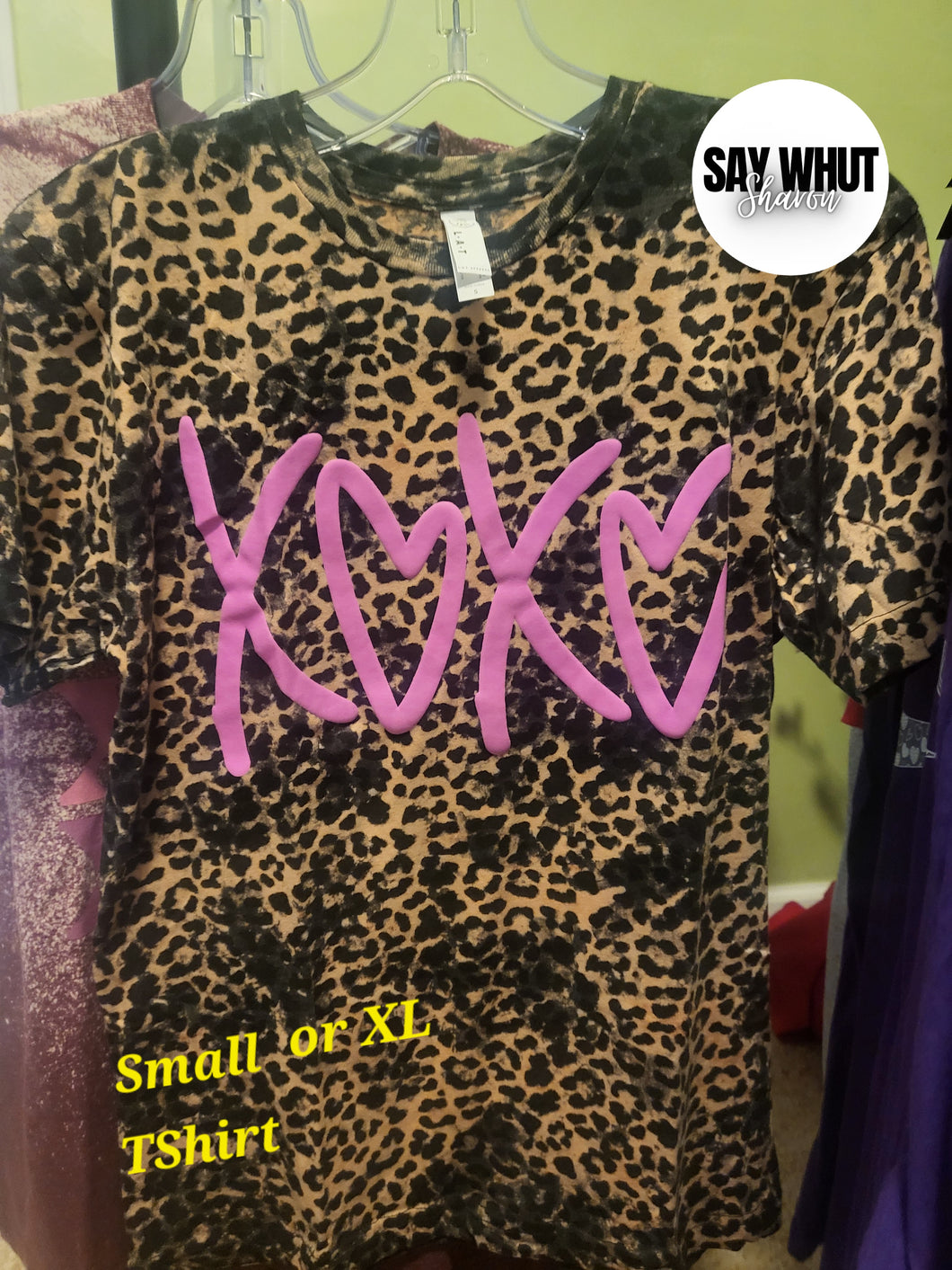 Leopard XOXO Pink Puff TShirt