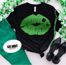 Load image into Gallery viewer, Shamrock Lips Light Green (Shimmery) TShirt
